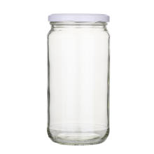 840ml Wide Mouth Big Volume With Metal Screw Cap Kitchen Usage Glass Storage Jar